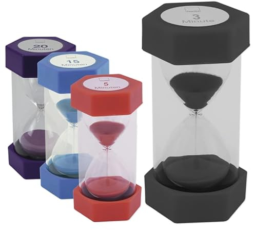 TimeTex Mega-Sanduhr - 3 Minuten - schwarz - 16 cm hoch - 61981
