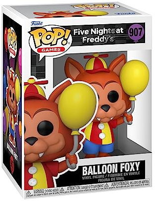 Funko POP! Games: Five Nights at Freddy's (FNAF) SB - Balloon Foxy | Offizieller Fanartikel und Merch - Vinyl Sammelfigur als Regal Deko - Geschenkidee zum Geburtstag für Fans und Sammler