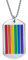 KnBoB Gay Halskette Herren, Silber Anhänger Regenbogen Tag Edelstahl Lgbt Halskette Kette 60 CM