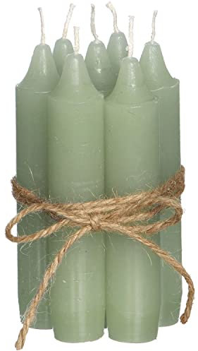 7-tlg. Set Kerzen H 11 cm (Grün)