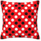 ASEELO Dekorative Kissen, quadratisch, gepunktet, 45,7 x 45,7 cm, Rot / Weiß