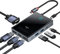 Baseus USB C Hub Mit 4 Display, Docking Station Mit 2 HDMI 4K, 4K 120Hz DisplayPort, VGA, 100W PD, 5 Gbps USB-A 3.0 & USB-C 3.0 Datenports, Für Dell/HP/Lenovo/MacBook/Steam Deck