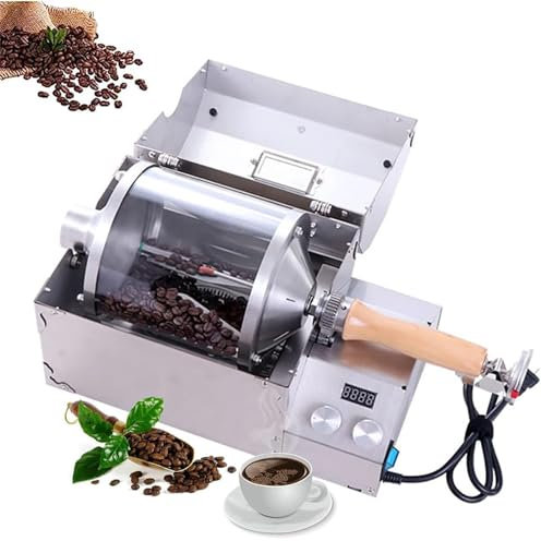 LMYYDES Elektrischer Kaffeebohnenröster, getreidetrocken, elektrischer Heim-Kaffeeröster, Röstmaschine, Nüsse, Barista, Zuhause, 500 g, für den Heimgebrauch