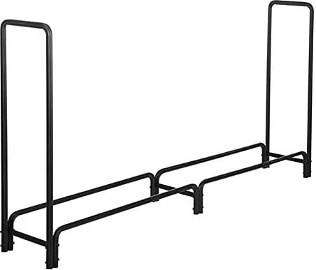 Kaminholzregal 8FT Durable Eisen Brennholz Rack Regal Outdoor Max Laden 650 lbs Holzanzeige Halter Regal Dekoration Ständer Freistehender Organizer Brennholzregal Holz-Organizer