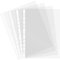 Grafoplás Lot de 10 pochettes en plastique A4 transparentes en verre polypropylène de qualité supérieure - Dos renforcé - 11 trous - Parfait pour protéger les documents de bureau et scolaires