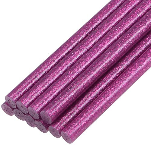 XYWHPGV Mini Hot Glue Sticks for Glue Gun 0.27-inch x 4-inch Rose Red Glitter 10pcs(8e0bf 52617 3f3d1 3b897 dade5 36648