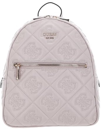 GUESS Vikky II - Zaino da donna, con logo beige chiaro, taglia unica, Logo beige chiaro, Taglia unica