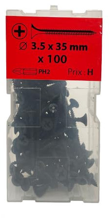 100 vis placo 3,5x35mm phosphaté Viswood