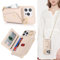 Lipvina Hülle für iPhone 15 Pro Max Hülle mit Band Kartenhalter handyhülle Hülle für iPhone 15 Pro Max mit Reißverschluss Band Ring Ständer Case für Frauen - weiß