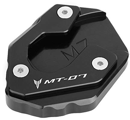 TREONK Motorrad Seitenständer Unterlage Ständerunterlage Seitenständer-Auflagevergrößerung für MT07 MT-07 MT 07 2015-2022
