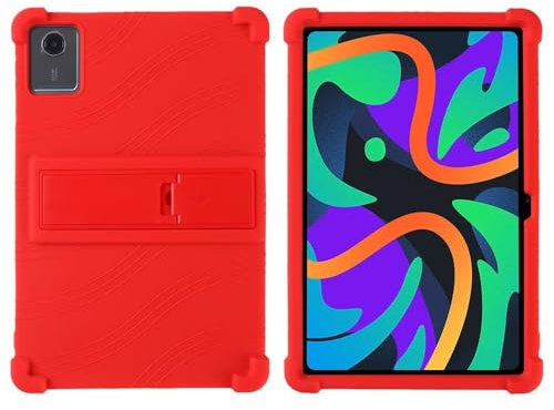FKQLH Hülle für AGM Pad P2 Tablet 11 Zoll, Stand Silikon kinderfreundliche Stoßfest Schützend Abdeckung Hüllen für AGM Pad P2 Tablet 11 Zoll, Rot