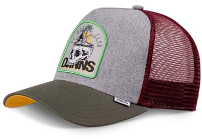 Djinns - DNC Scull (Heather Grey/Olive) - Trucker Cap Meshcap Hat Kappe Mütze Caps