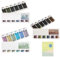 Boku-Undo E-Sumi Aquarellfarben-Set mit 6 Farben, 3er Pack (insgesamt 18 Farben), Bonus mit einem Umschlag im japanischen Stil(15429-15452-15459-3set20240712)