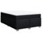 vidaXL Boxspringbett mit Matratze, Bett mit Bettfüße Matratzenauflage, Doppelbett für Schlafzimmer, Polsterbett Bettgestell Lattenrost, Schwarz 140x200cm Stoff