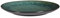 HOME DECO FACTORY, KA0430 - Plato Elia de cerámica Resistente, diseño Moderno y Elegante, Ideal para Todas Tus Comidas, Apto para lavavajillas, 27 cm, Verde y Negro