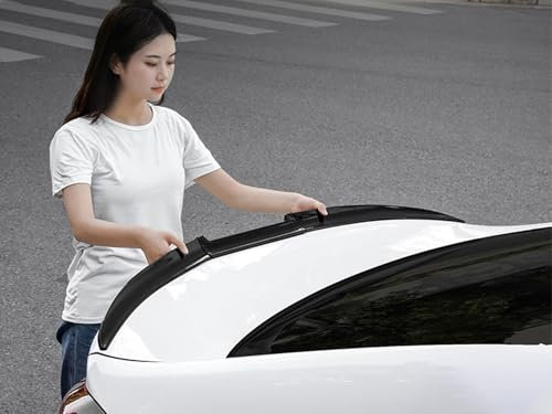 RGHDEHD Auto Heckspoiler für Porsche Taycan (2019-2024), Dachspoiler Flügel Lippe Tuning Styling Zubehör.,Gloss Black