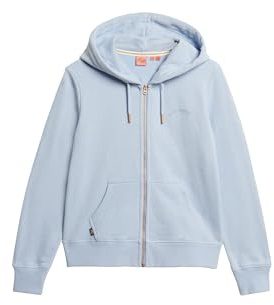 Superdry Damen Essential Kapuzenjacke mit Logo Leuchtend Blau 36