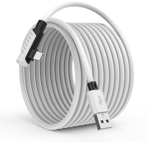 16 Feet Link Cable for Quest 3S,VR Cable Compatible with Meta Quest 3S/Quest 3/Oculus Quest 2/Pico 4 Accessories and PC/Steam VR,16FT USB 3.0 to USB C Link Cable High Speed Data Transfer Link Cord
