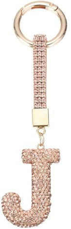 QUARKZMAN Bling Auto Buchstaben Anhänger Auto Rückspiegelanhänger Initialbuchstabe Innenraumdekoration Hängende Kristallornamente für Frauen, Taschen DIY