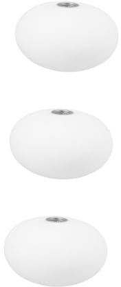 Amosfun 3St Lampenschirm aus Glas lampenschirm oval glaskugel lampe warmes licht innenraum beleuchtung wohnzimmer beleuchtung Abdeckung der Deckenleuchte Lampenschirme Glaskugeln Weiß