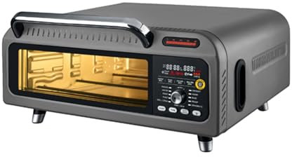 GEEPAS Air Fryer Oven | 15-in-1 Presets Multifunctional Pizza Oven | Digital Touch Control Triple Glass Door Interior Light | 40-400°C Temp 18L Capacity Compact Design | 2 Year Warranty 2000W Grey