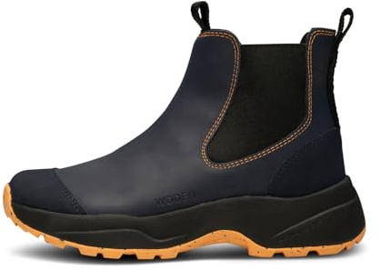 Woden Damen Gummistiefel SIRI WATERPROOF dark navy taupe