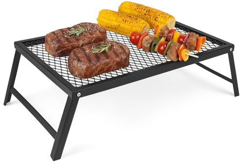 Portable Foldable Charcoal BBQ Grill – Compact, Free-Standing Barbecue Grill for Outdoor Cooking – Durable Steel Grill for Camping, Picnics, Family Gatherings, Garden, Beach & Travel Adventures