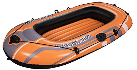 BESTWAY – Bateau Gonflable – Rouge – 61100 – 185 cm x 100 cm – Jeu de Plein Air - À Partir de 14 ans