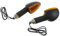 Blinker Mini Motorrad, ARROW, schwarz, langer Arm, Paar, Quad, Roller