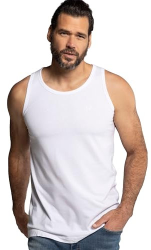 JP 1880 Hasta la Talla 8 XL, Camiseta Interior básica, Camiseta sin Mangas, Cuello Redondo Blanco Nieve 6XL 705145200-6XL