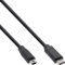 InLine 0.5m, USB2.0-C/USB2.0 Mini-B - Cable USB (USB2.0-C/USB2.0 Mini-B, 0,5 m, USB C, Mini-USB B, 2.0, Male connector / Male connector, Negro)