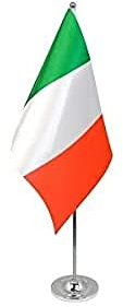 AZ FLAG - Prestige Tischflagge Italien 22x15 cm Metall - Italienische Tischfahne 15 x 22 Cm - Flaggen