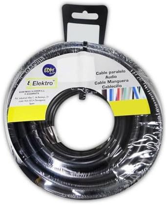 EDM 28481 Flexible Kabelrolle, halogenfrei, Schwarz, 4 mm, 5 m, Schwarz