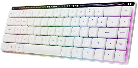 ASUS ROG Falchion RX Low Profile White - Gaming-Tastatur, USB - RGB - QWERTY US - Weiß
