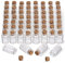 THE TWIDDLERS - 60 Pcs Mini Glass Jars, Small Clear Bottle Containers with Cork Lids for DIY Crafts Spell Beads Storage