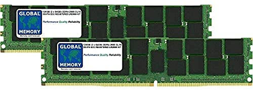 Kit di memoria RAM DDR4 da 128 GB (2 x 64 GB) 2666 MHz PC4-21300 288-PIN ECC a carico ridotto DIMM (LRDIMM) compatibile con Mac Pro (2019)