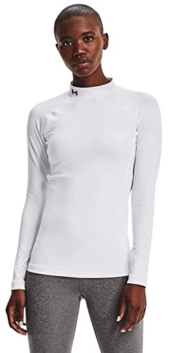 Under Armour Women's UA Authentics Mockneck, Ultra-Warm Polo Neck Top for Women, Thermal Long Sleeve Running Top with Anti-Odour Technology