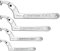 ATNHYING 4 pcs Spanner Wrench Set, Adjustable C Pin Spanner Hook Wrench Tool for Machine Tools, Vehicles, Mechanical Equipments,Round Head (4pcs Round Head)