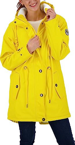 Deproc Active Damen Friesennerz Ankerglut Halifax New Women Regenjacke, Yellow, 36