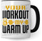 Workout Tasse, Gym Geschenk, Fitness Kaffeebecher, Kaffeetasse Humor Witz Geschenkidee für Trainer Krafttraining Bodybuilder Sport Becher