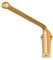 BEGRO Heavy Duty Swing Arm Curtain Rods, Portiere Rod for Side Panels Window Curtain Display Stand Drapery Arm Fdoor Curtain Rail (Color : Gold, Size : 35IN)