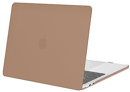 MOSISO Hülle Case Kompatibel mit MacBook Pro 13 Zoll 2025 2024 2023 2022-2016 M2 M1 A2338 A2289 A2251 A2159 A1989 A1706 A1708 mit/ohne Touch Bar,Plastik Hartschale Schutzhülle Cover, Karamellbraun