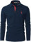 LIUPMWE Mens Polo Long Sleeve Shirt Cotton Golf Giraffe Tennis T-Shirt Tops,Blue-0901,L