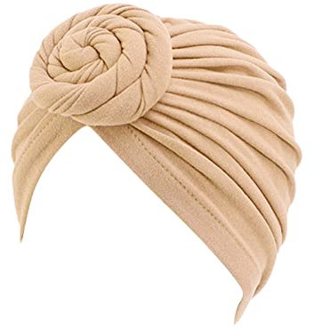 Turban Chimio Femme Été Doux Chapeaux De Chimio Satin Islamique Musulman Plissé Coiffe De Chimiothérapie pour Cheveux Longs Turban Chimio Élégant Bonnet Chimio avec Bande Élastique Bonnet De Nuit