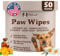 Natural Dog Paw Wipes -50 Ct- Organic, Vegan Pet Paw Wipes for Dogs, Eco-Friendly Dog Paw Wipes for Dogs, Ideal for Removing Dirt, Allergens & Moisturizes Dry Cracked Paws, Coconut Oil & Cocoa Butter