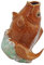 INOOMP Ugello Per Fontana Da Esterno Con Statua Di Carpa Decorazione Da Giardino Spruzzatore Di Ricambio Per Fontana Da Laghetto Scultura in Ceramica A Forma Di Pesce