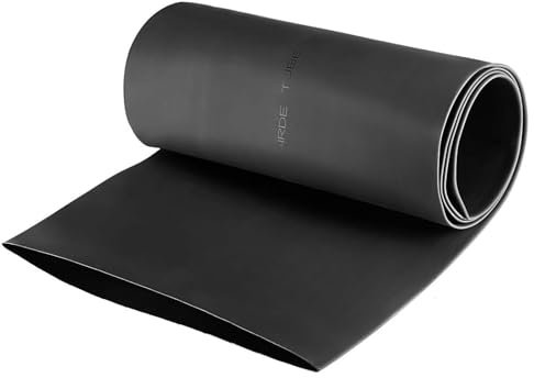 TOP-VIGOR Tubo Termorretráctil 120mm con, Longitud 1 m, Relación 2:1, Aislante Eléctrico Impermeable para Reparaciones de Cables, Conectores, Manguito Negro