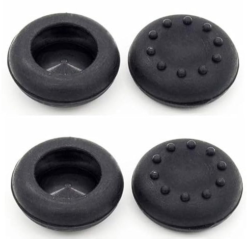 Lot de 4 capuchons analogiques en silicone pour manettes de jeu PS4 PS3 Xbox 360 Xbox One Noir