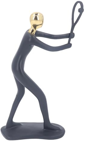 HERCHR Kunstskulptur, Sport-Baseball-Athletenstatue, Tennis-Kunstfigur Zum Sammeln, Tennisspieler-Figur, Kunstskulptur, Heimdekoration Für Zuhause, Wohnzimmer, Büro