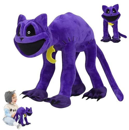 Smiling Critters Plush Toys, Smiling Critters Plüschtier, Smiling Critters CatNap Plush, Horror Monster Plush, Lächelnde Critters Plüsch, Gruseliges lila Monster Smiling Critters catnap Plüschtier